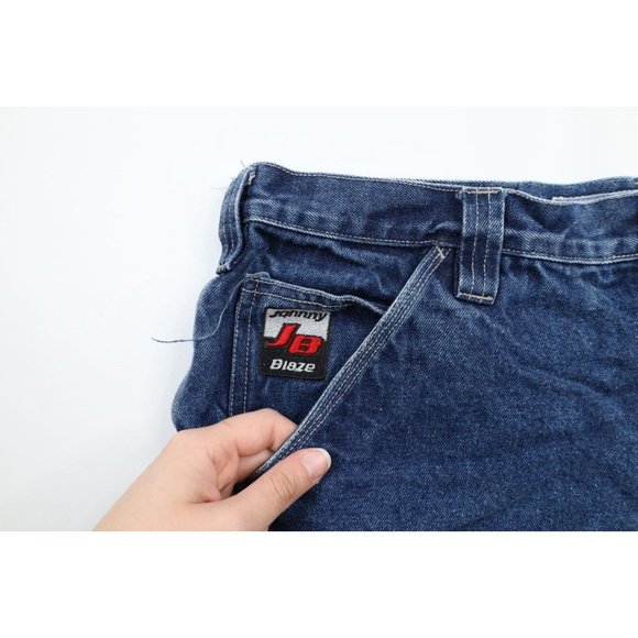 Vintage Johnny Blaze 38 Faded Method Man Wutang Loose Baggy Fit Denim Shorts - Picture 4 of 11